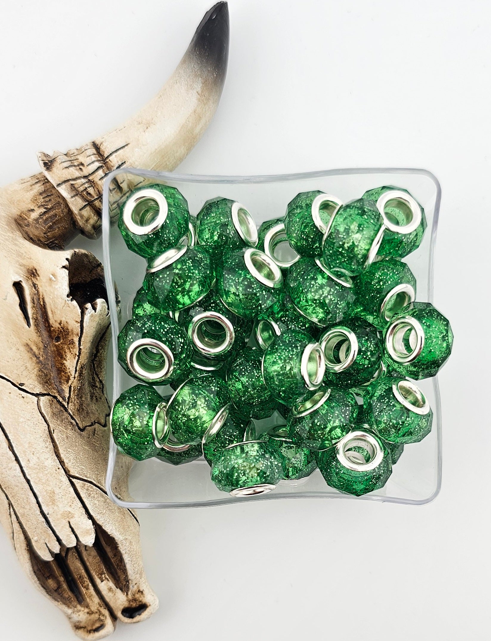 Faceted Spacer 14mm Large Hole