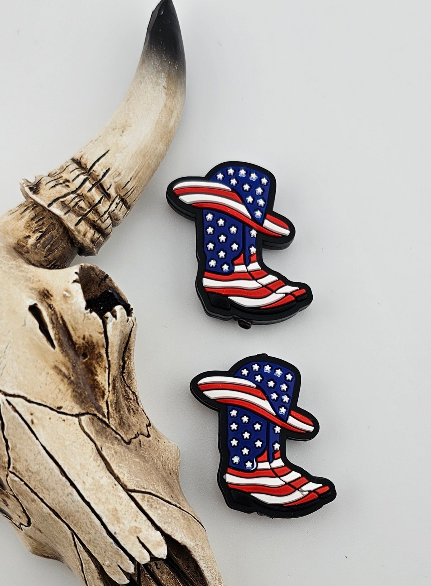 American Flag Boots and Cowboy Hat Focal