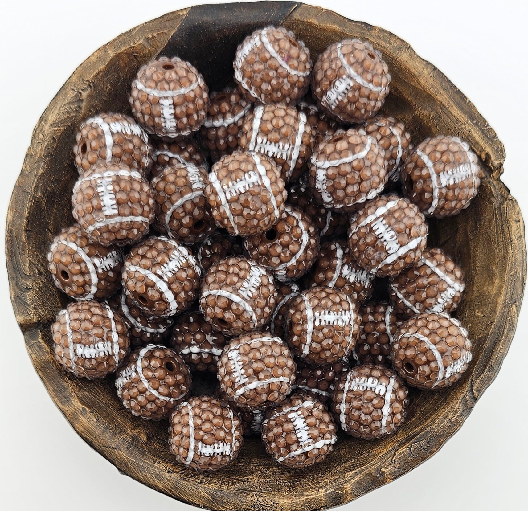 20mm Rhinestone Acrylic Football