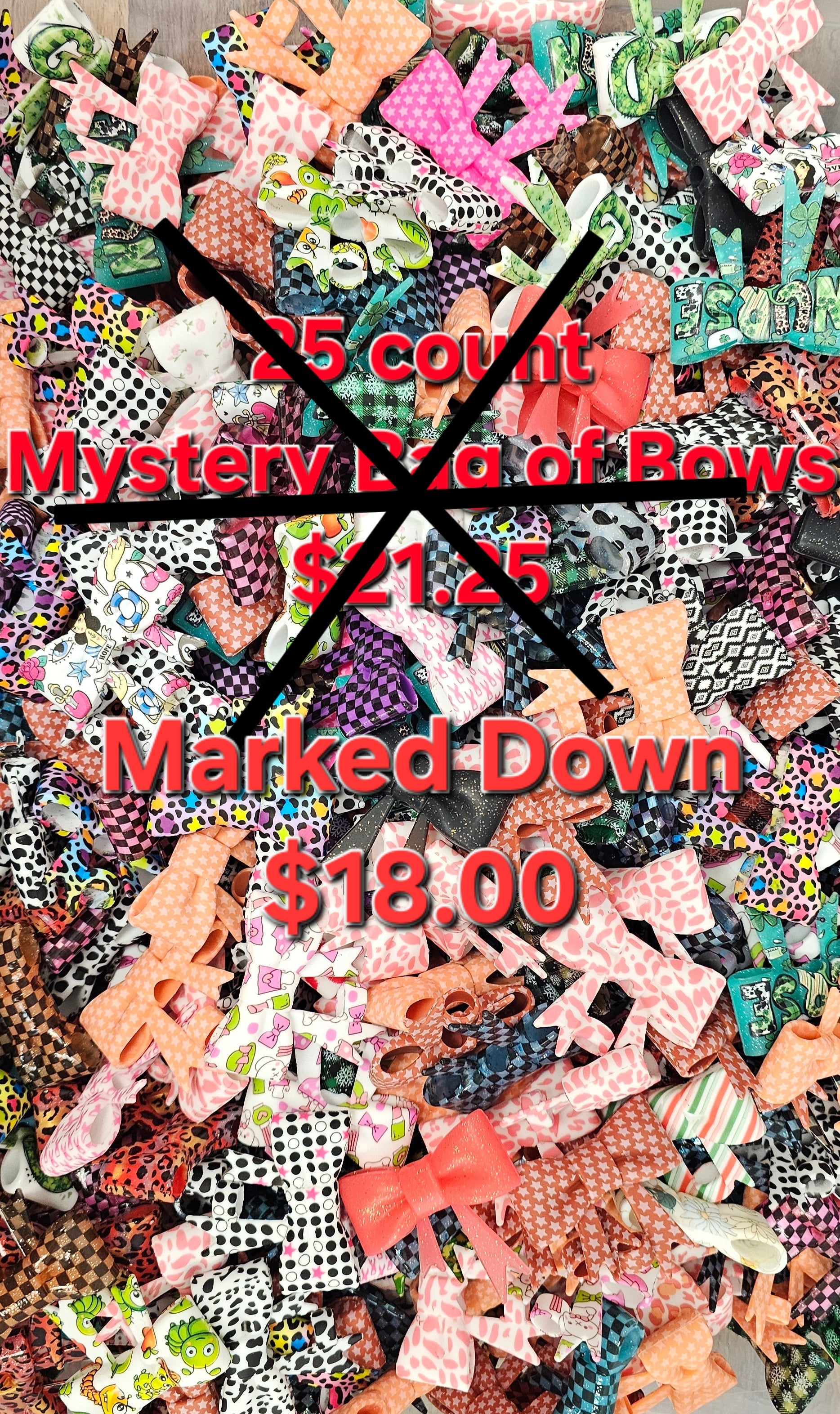 Mystery 25ct bag of Large Bows
