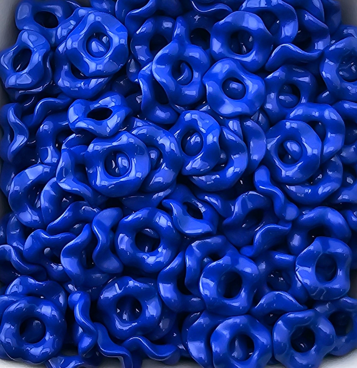 Wavey Acrylic Spacers 13mm (10ct) Large Hole