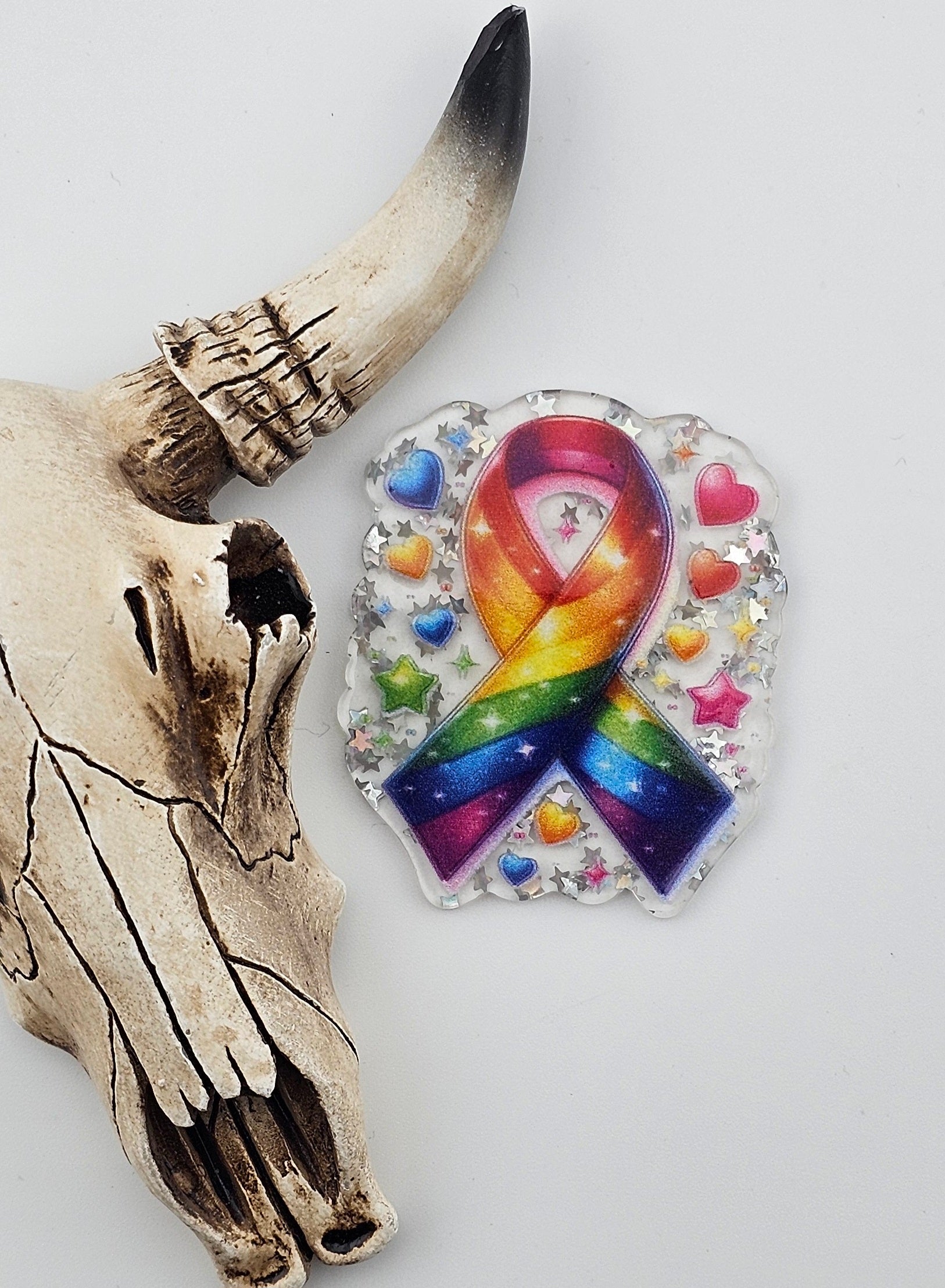 Flatback Rainbow Ribbon 420