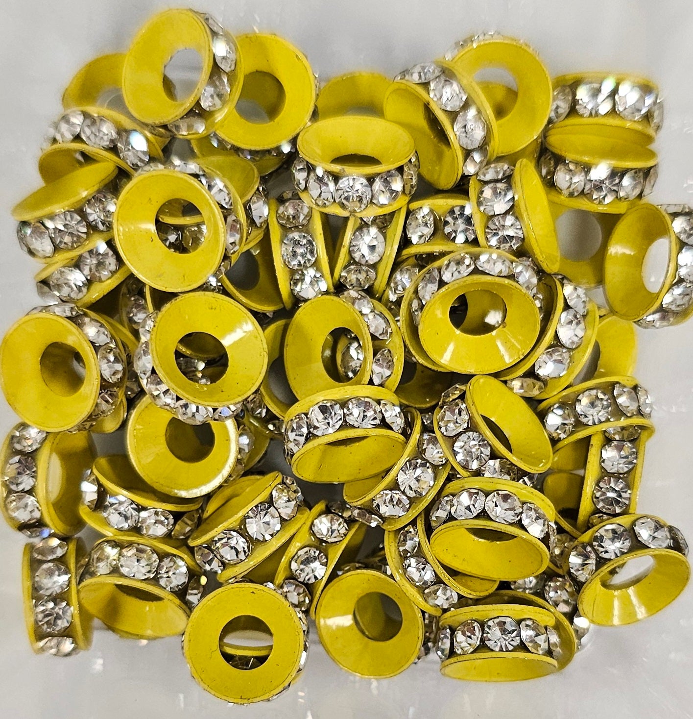 10mm Rhinestone Matte Spacer