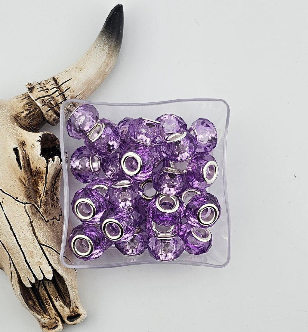 Faceted Spacer 14mm Large Hole