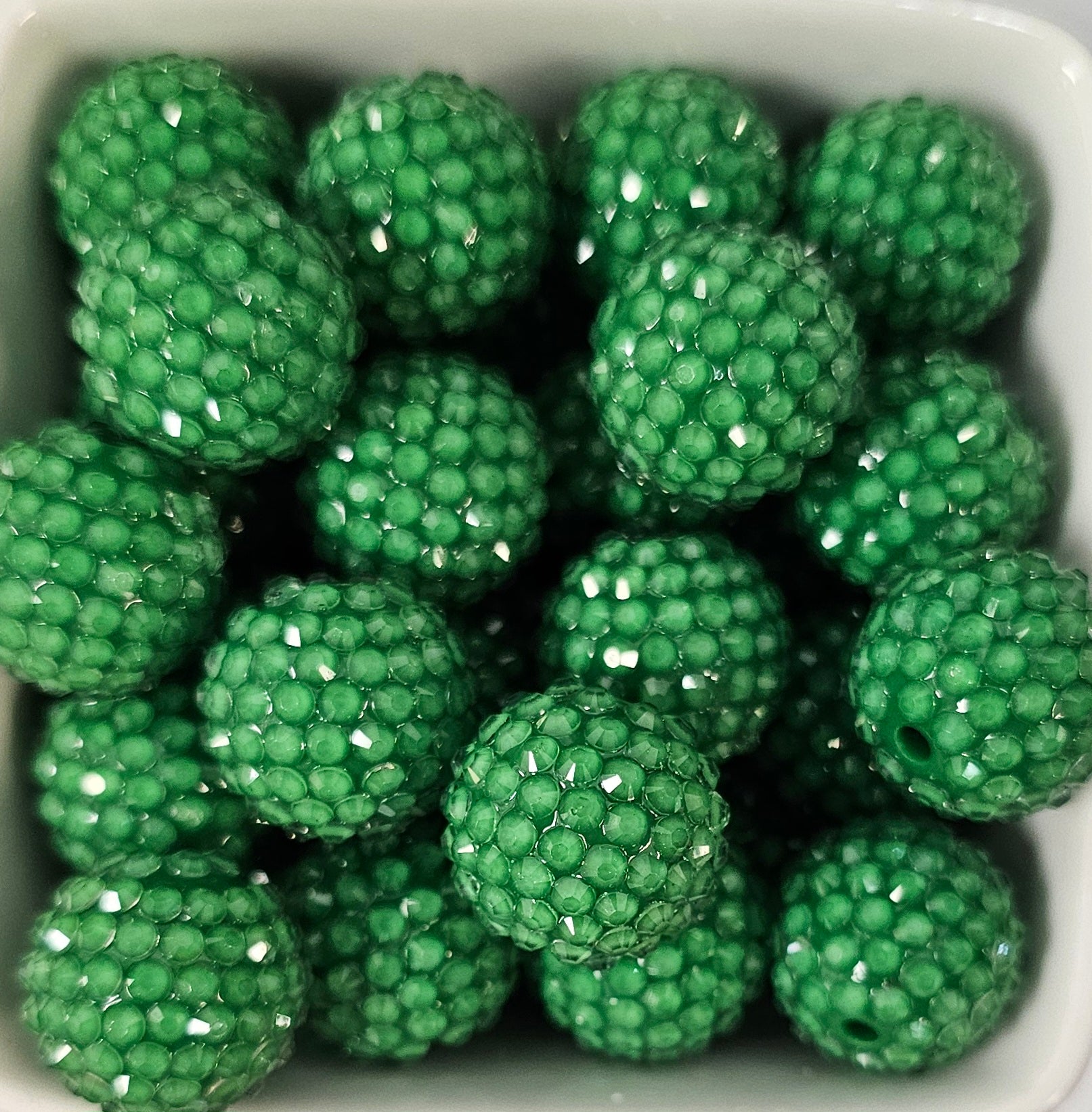 Rhinestone 20mm Jelly Green Acrylic