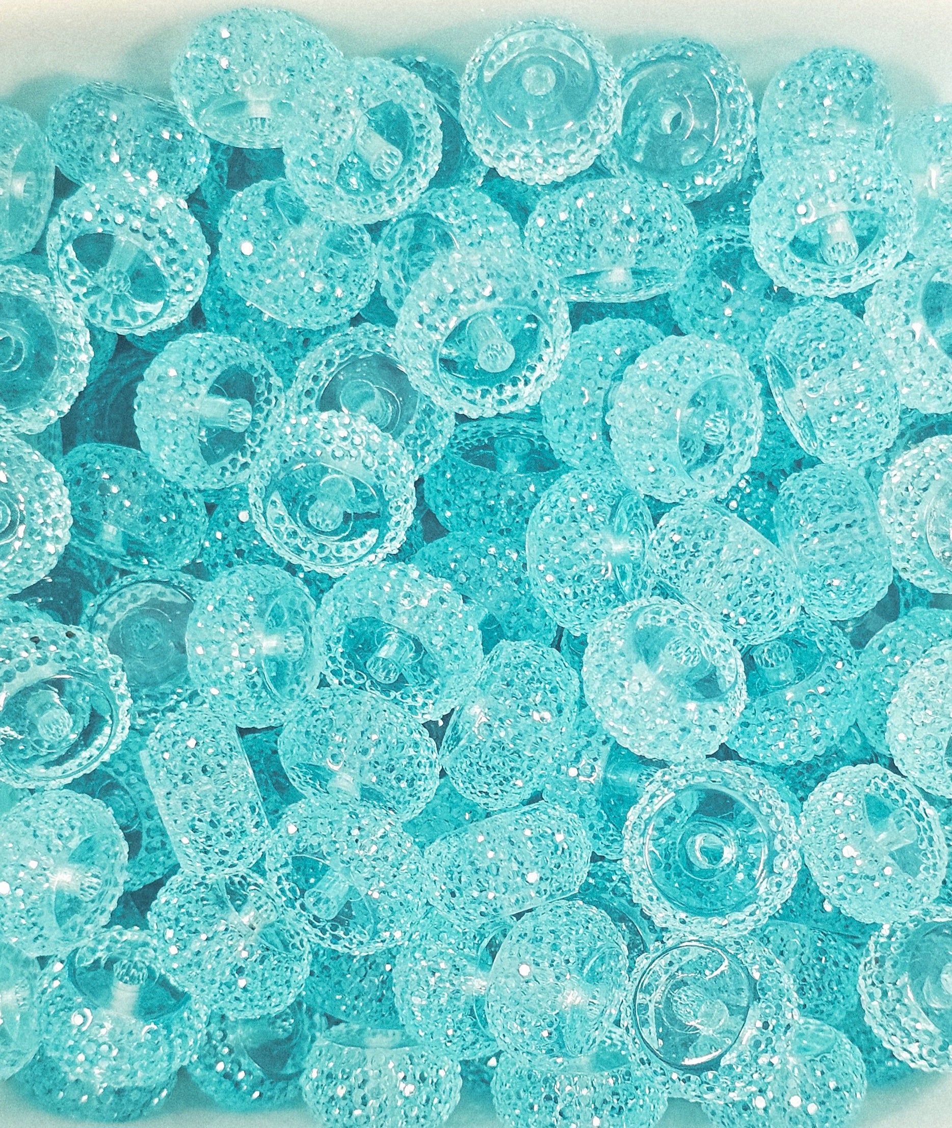 Resin Rhinestone Spacer 12mm Translucent Blue Ice #13T