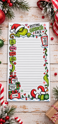 Resting Grinch Face Notepad