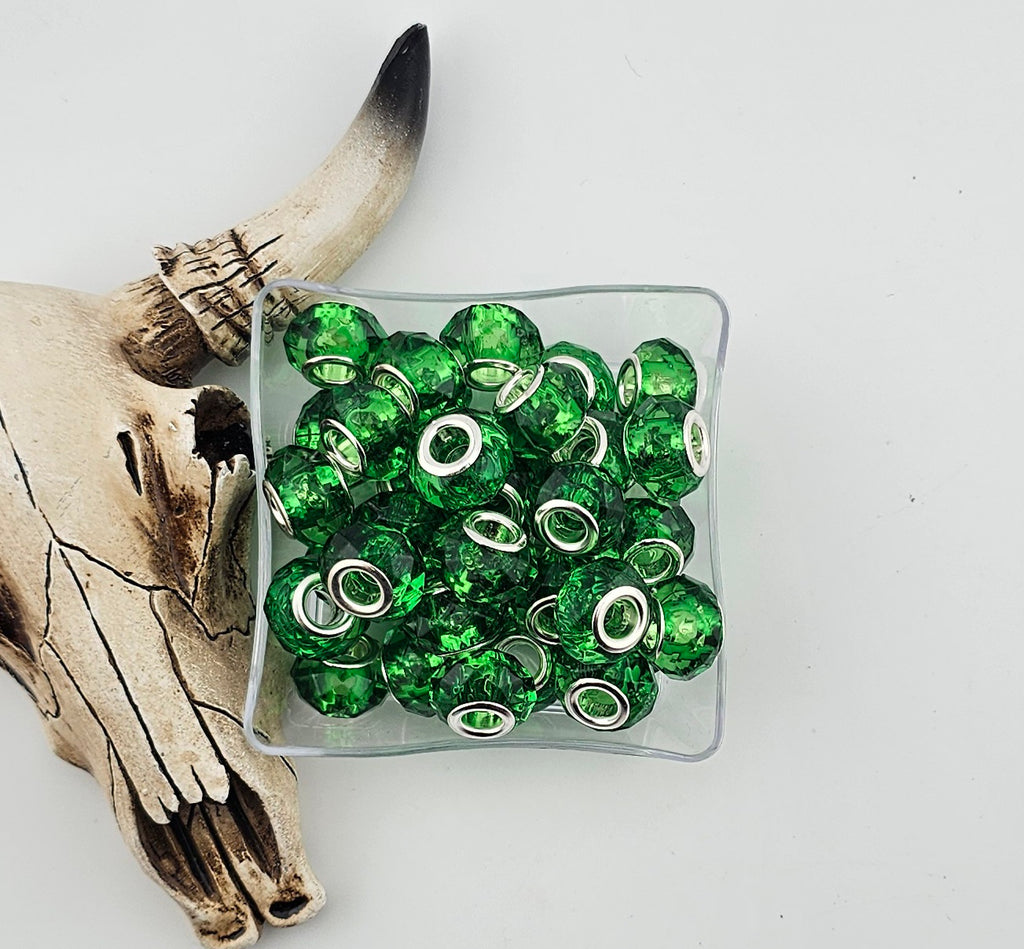 Faceted Spacer 14mm Large Hole