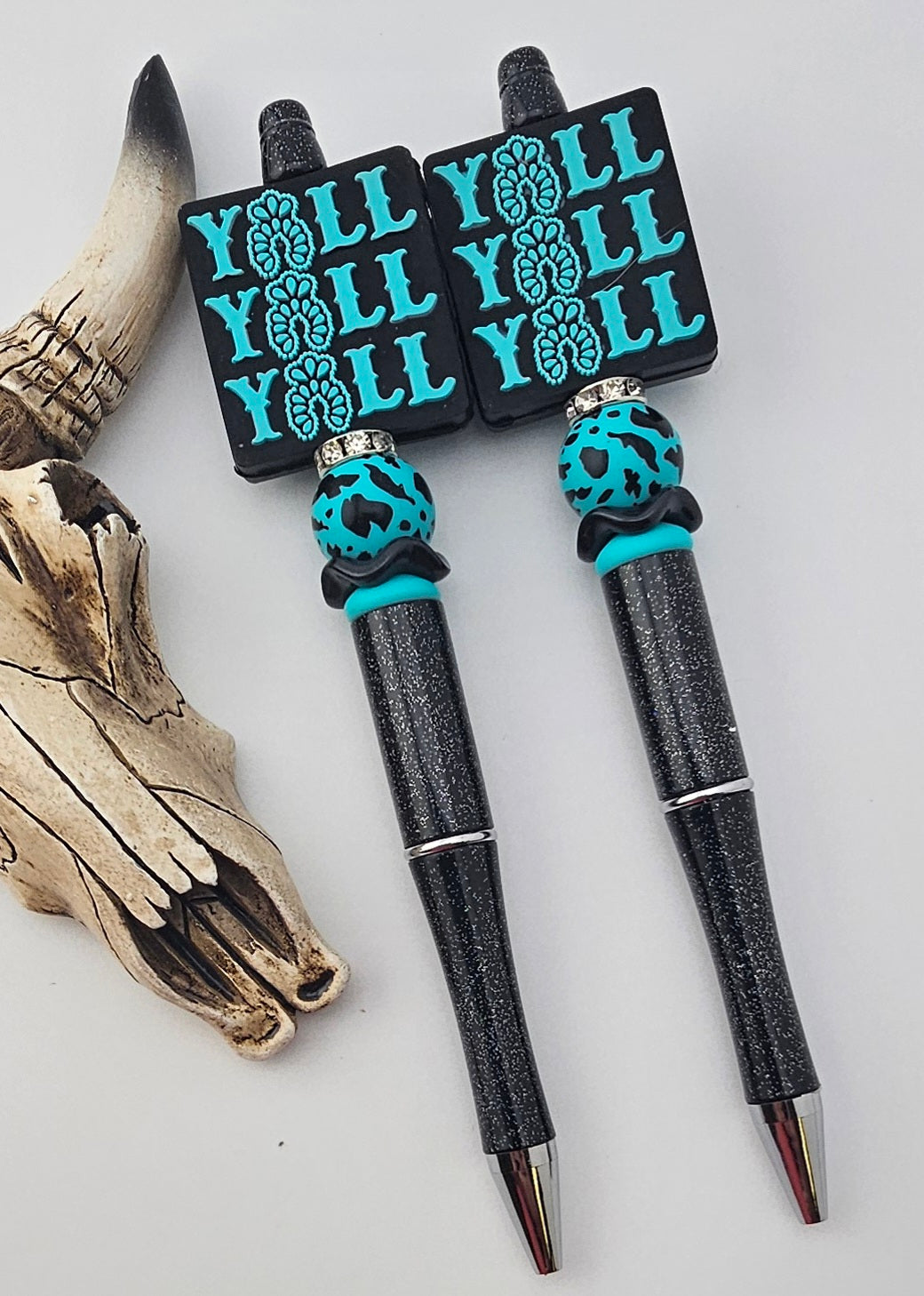 Pre-Made Yall Turquoise Pen