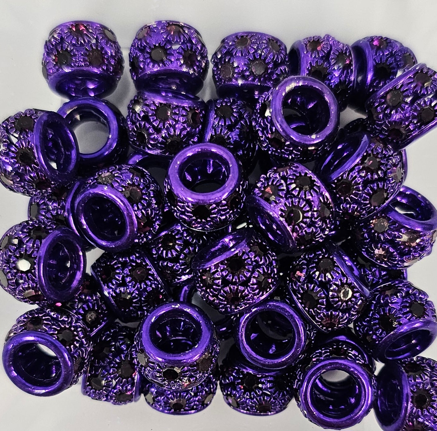 10mm Wide Premium Rhinestone Deep Purple Spacer