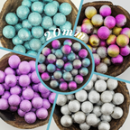 20mm Acrylic Metallic Foil Beads