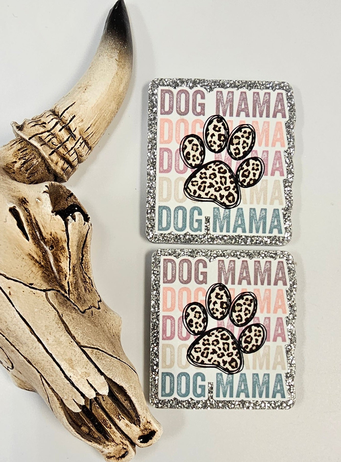 Flatback Dog Mama Leopard Paw 461