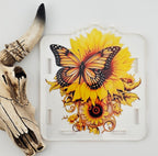 Pen Box Yellow Butterfly Sunflower 32