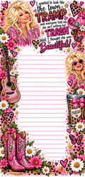 Dolly She Ain't Nothing but Trash Notepad