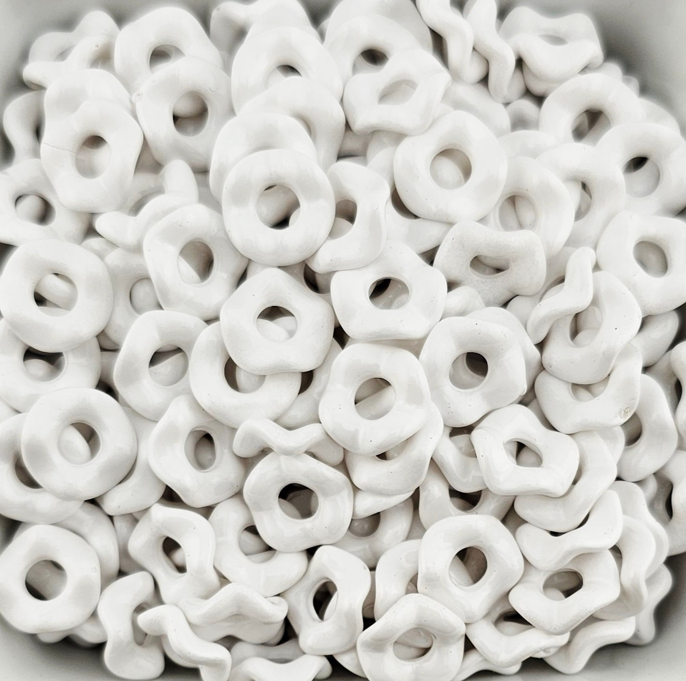 Wavey Acrylic Spacers 13mm (10ct) Large Hole