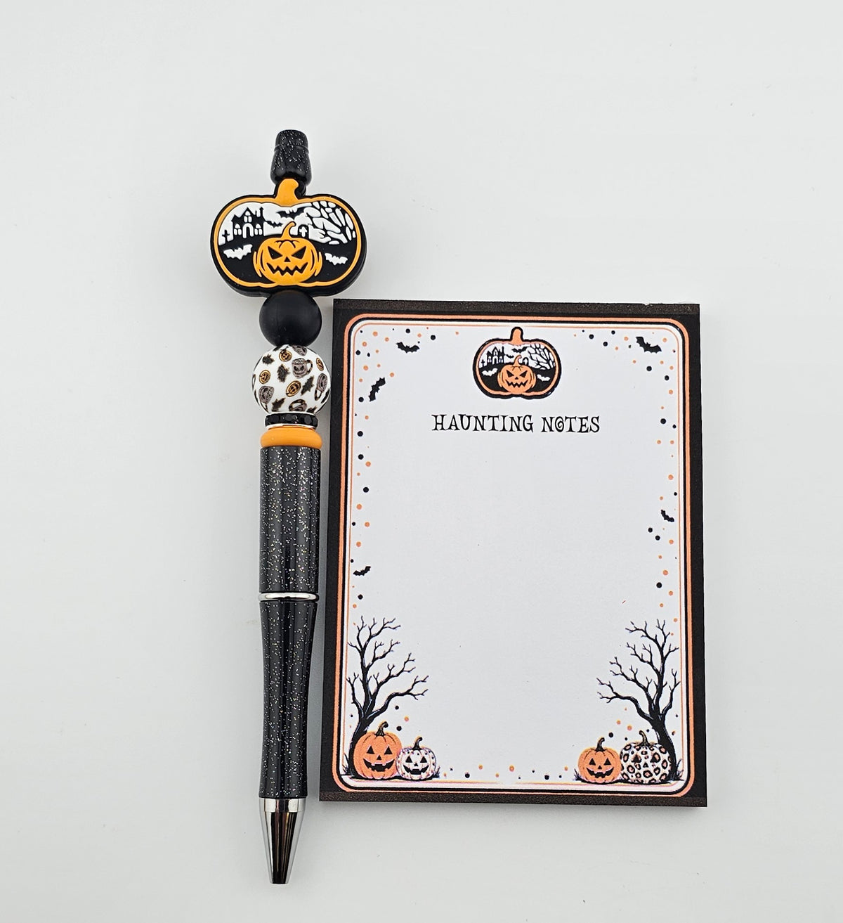 Haunted Pumpkin Pen & Notepad Set