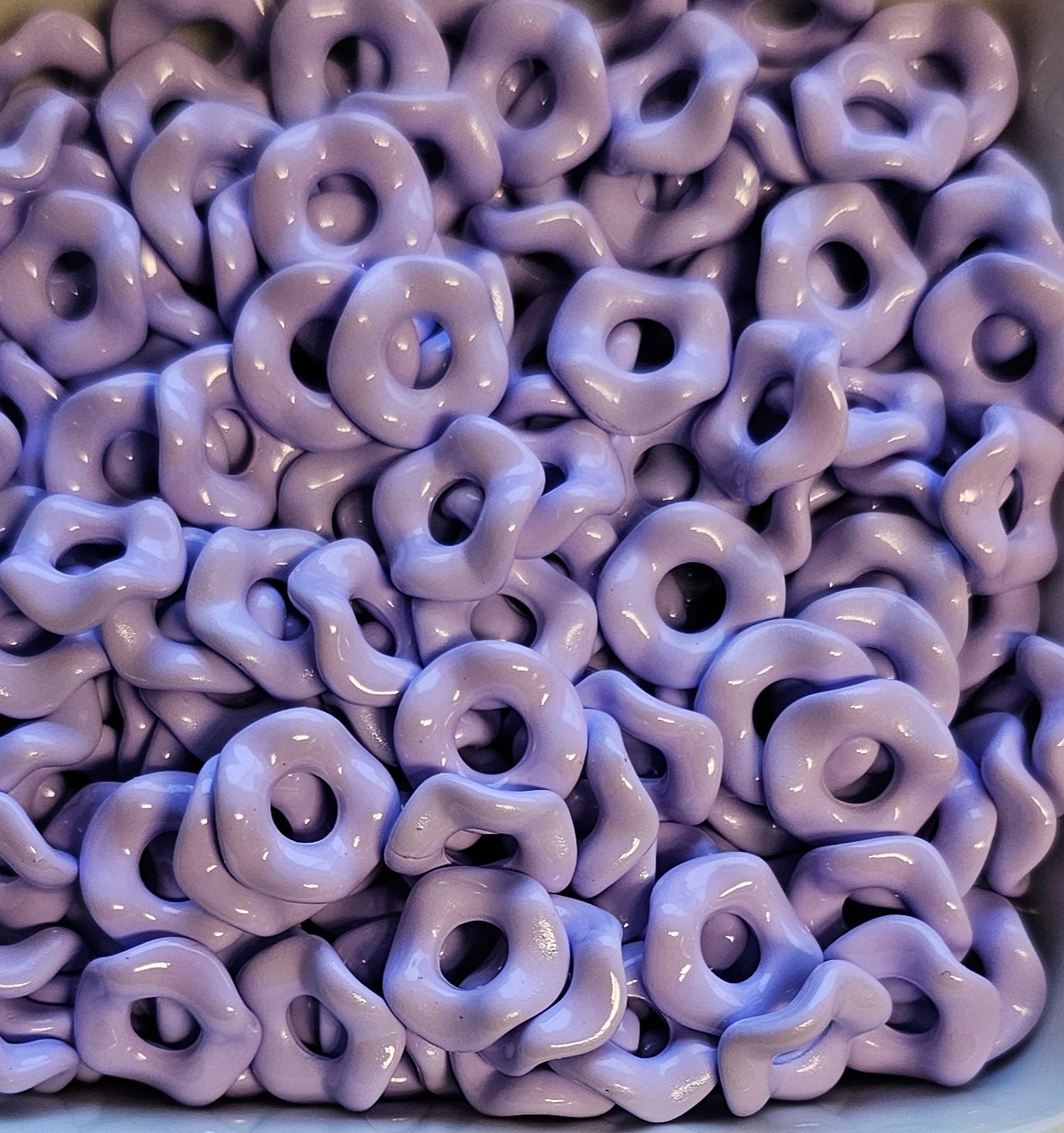 Wavey Acrylic Spacers 12mm (10ct) Large Hole