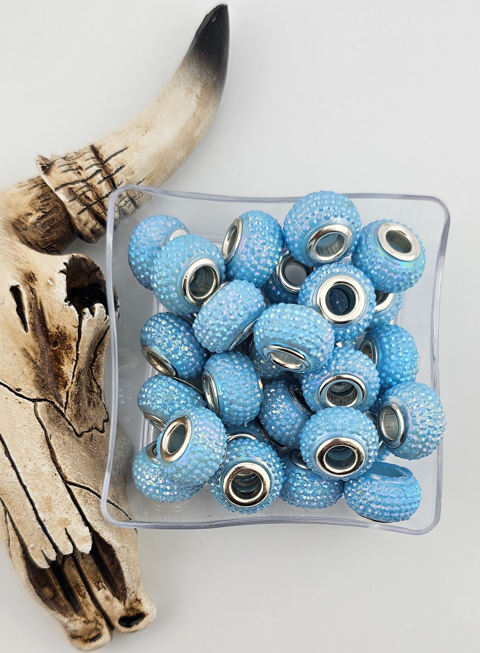 Resin Shimmer Spacer 14mm Large Hole