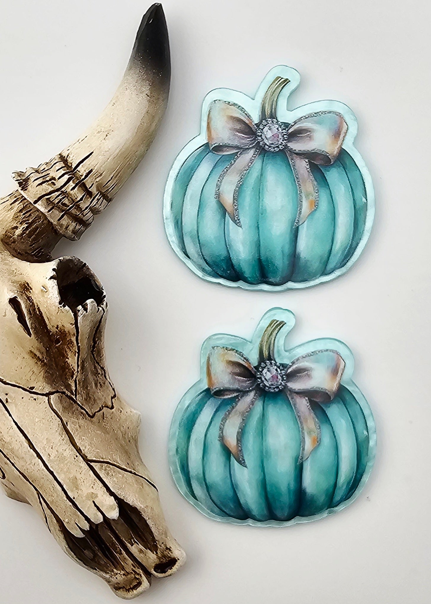 Flatback Turquoise Boujee Pumpkin 372