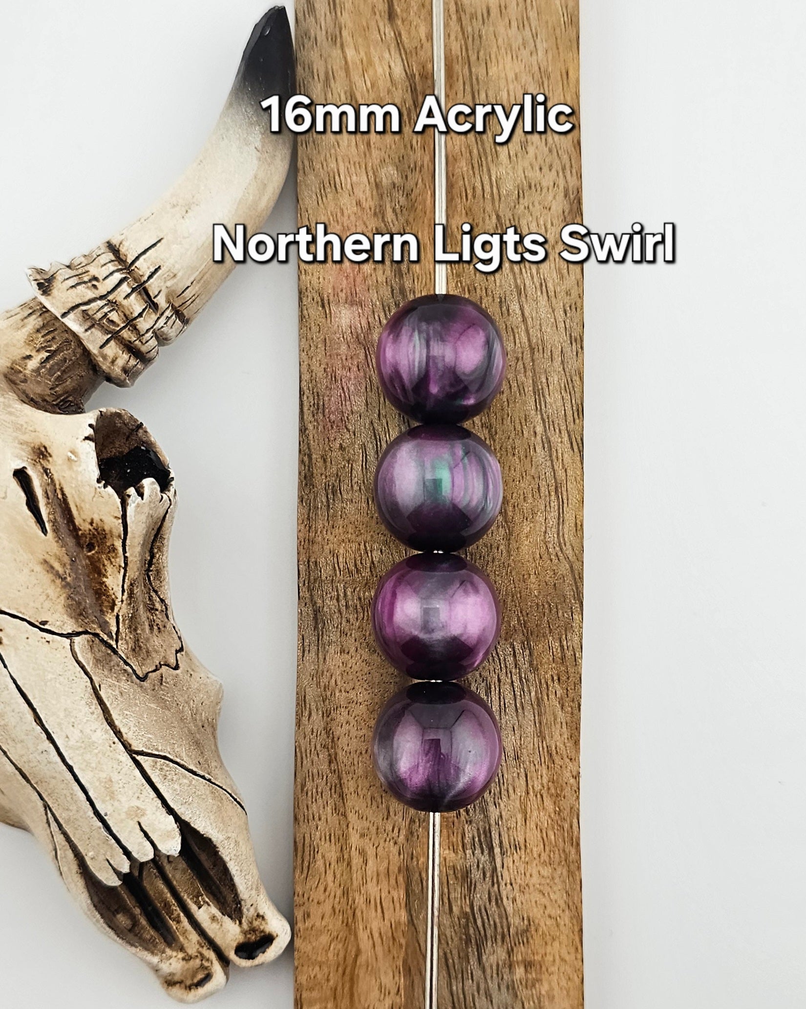 16mm Acrylic Northern Lights Swirl