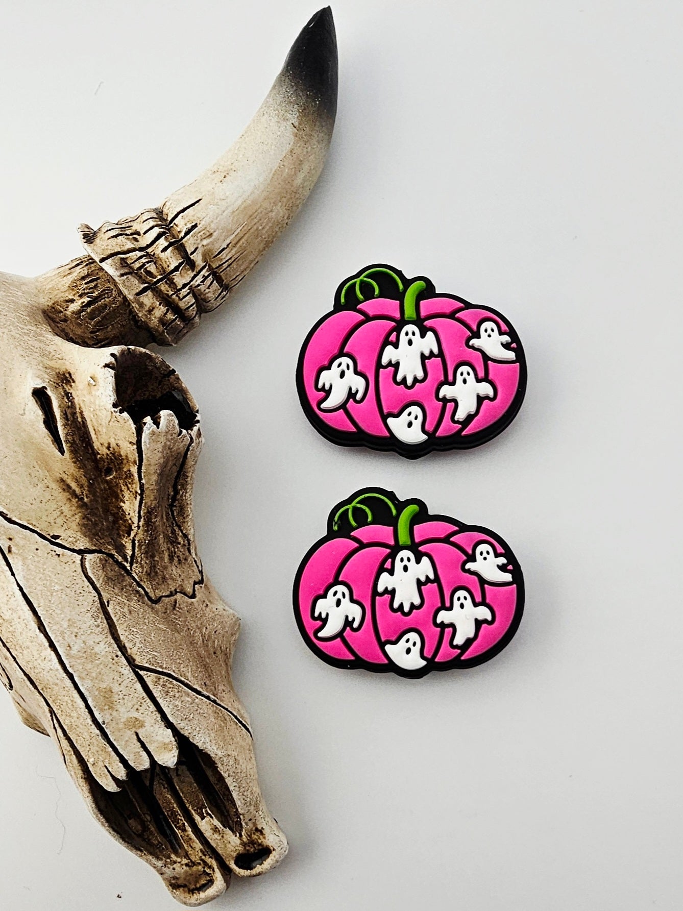 Pink Ghost Pumpkin Focal
