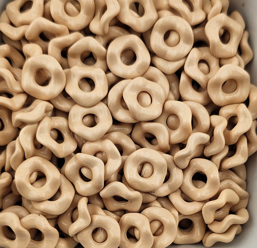 Wavey Acrylic Spacers 12mm (10ct) Large Hole