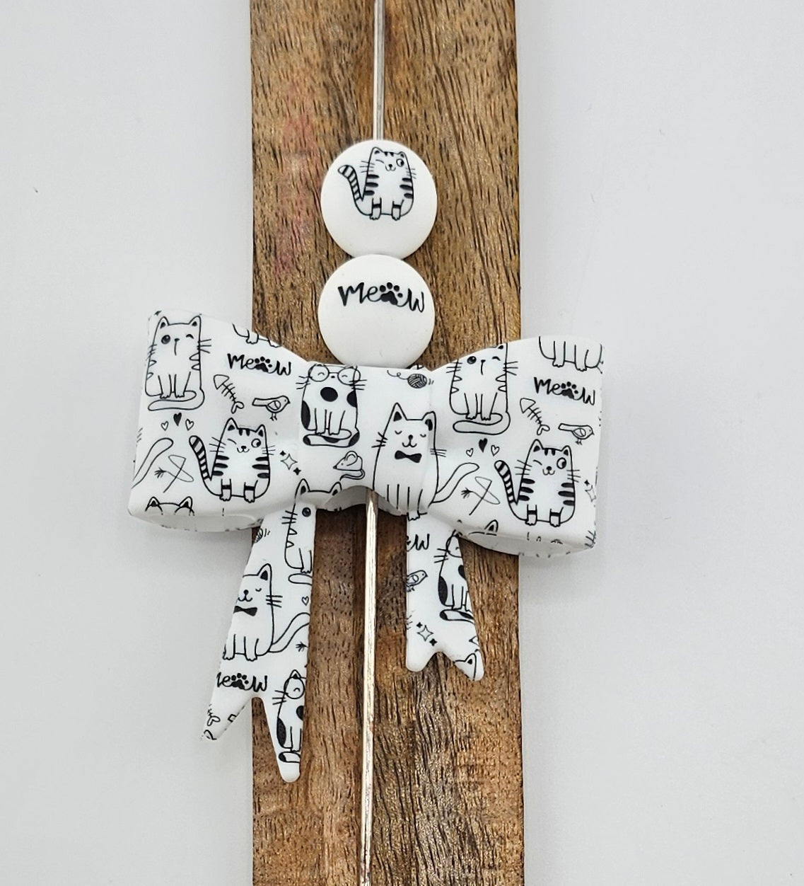 Large Bow Focal or 15mm Print The Cat's Meow *Custom*