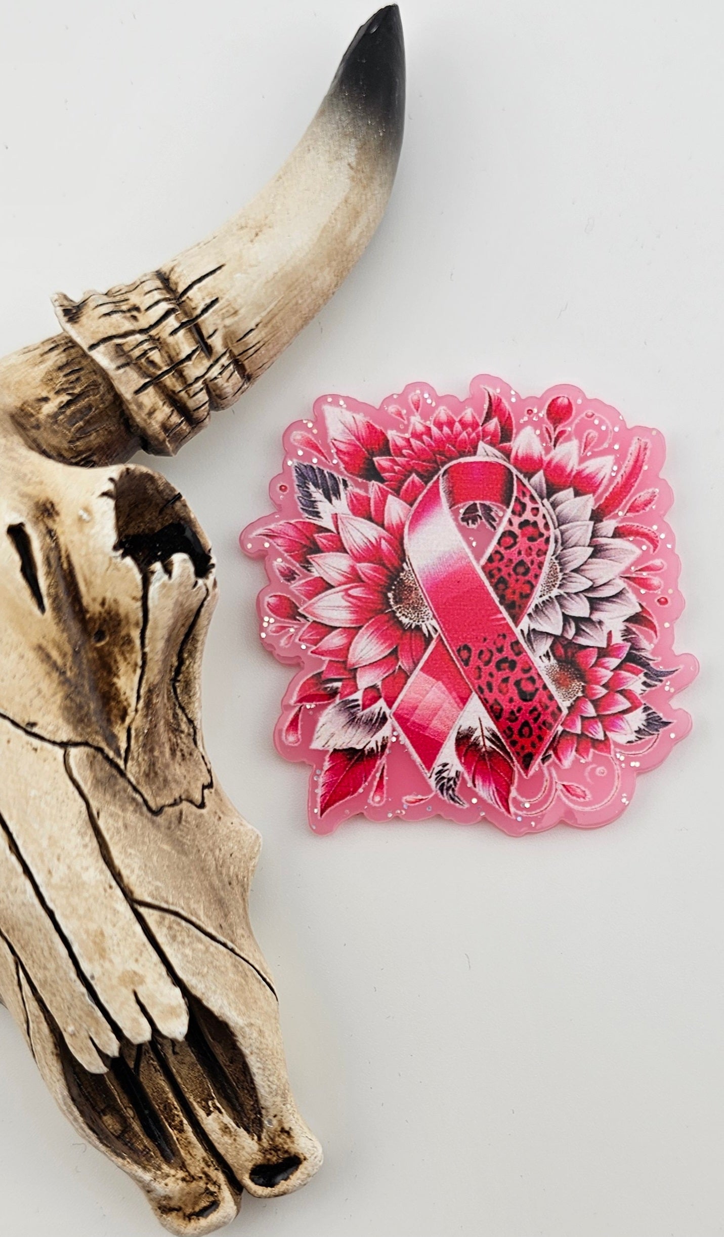 Flatback Breast Cancer Ribbon 326