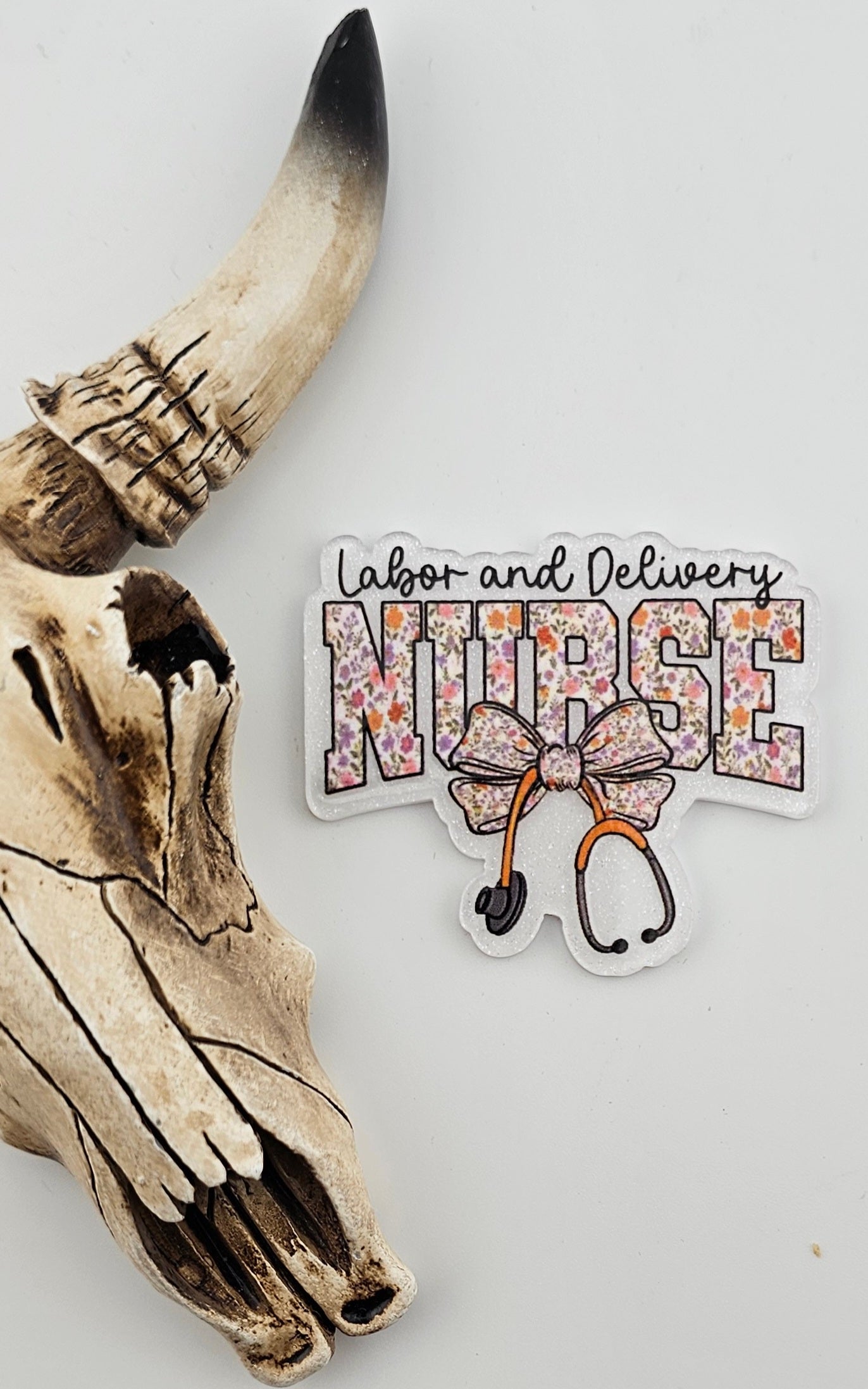 Flatback Labor and Delivery Nurse Bow  538