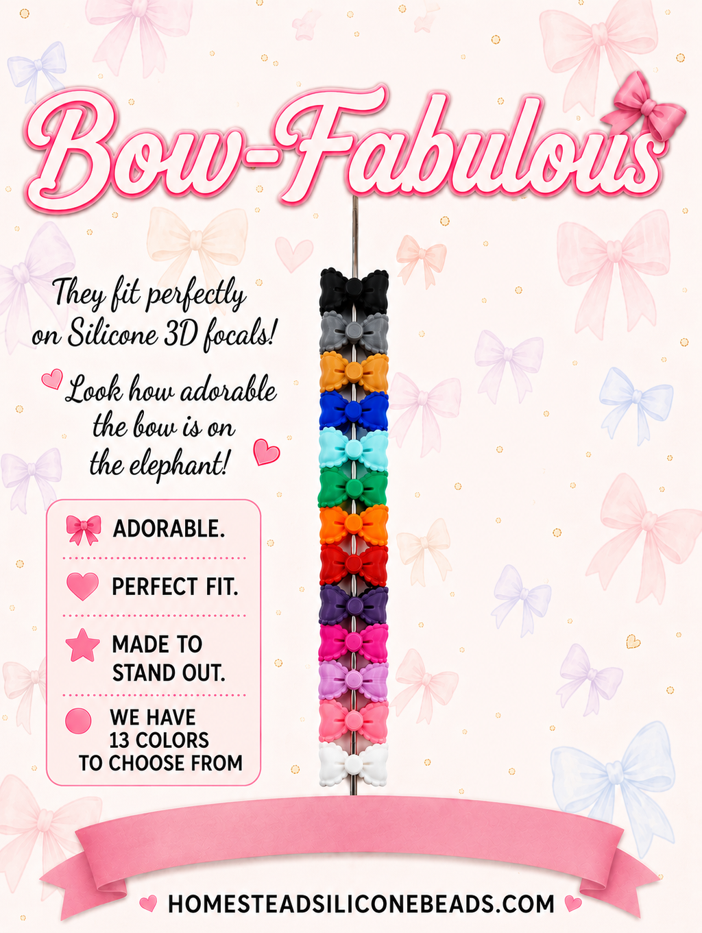 Bow-Fabulous Focal *not silicone* printed by a 3D printer