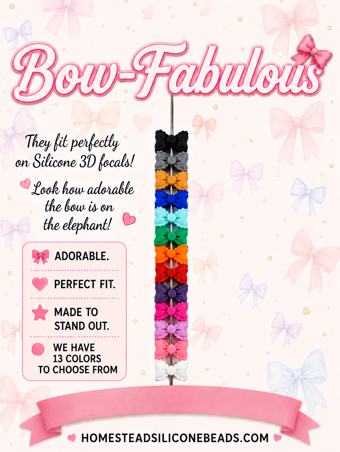 Bow-Fabulous Focal *not silicone* printed by a 3D printer