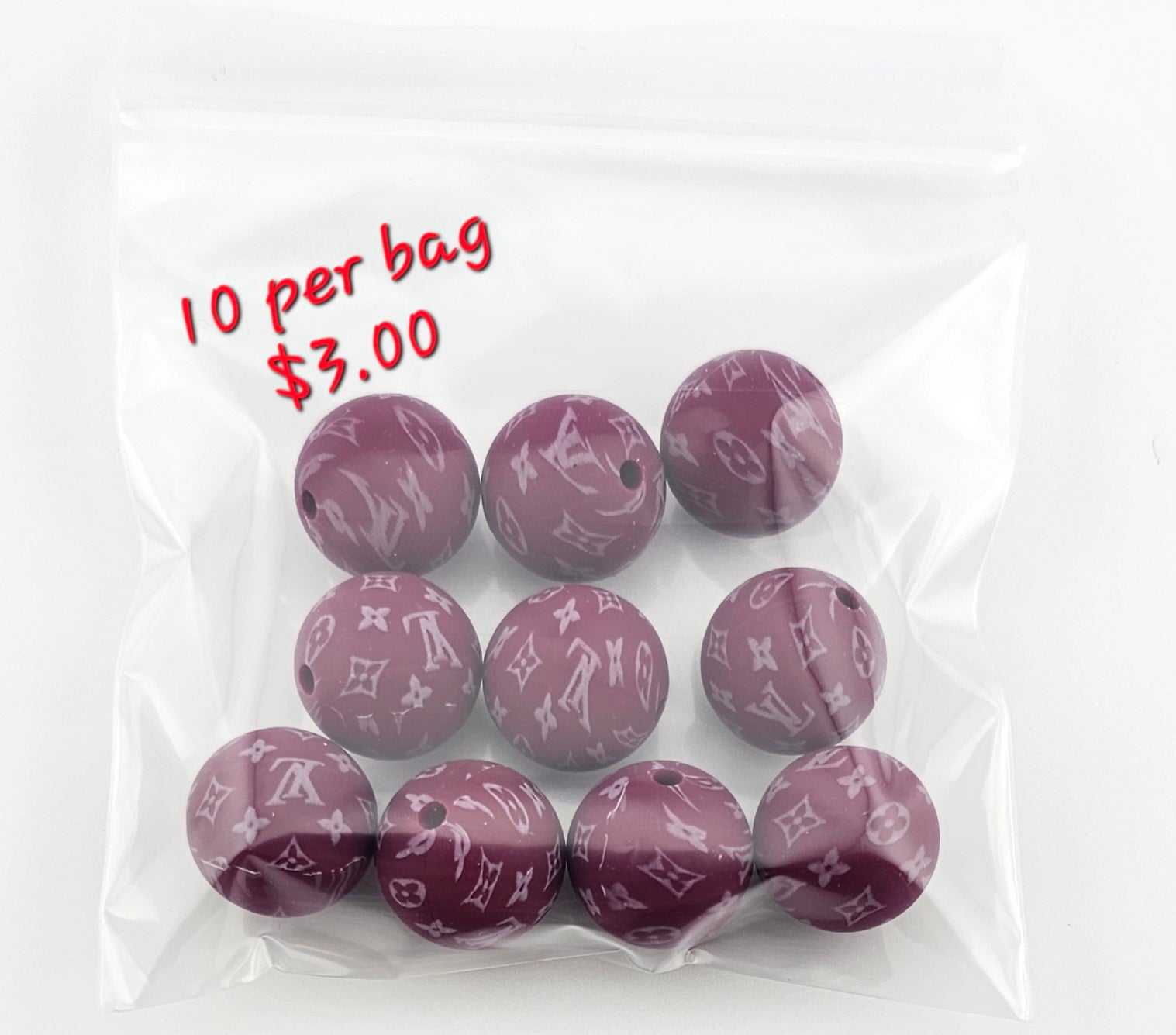 LV Maroon Print 10CT