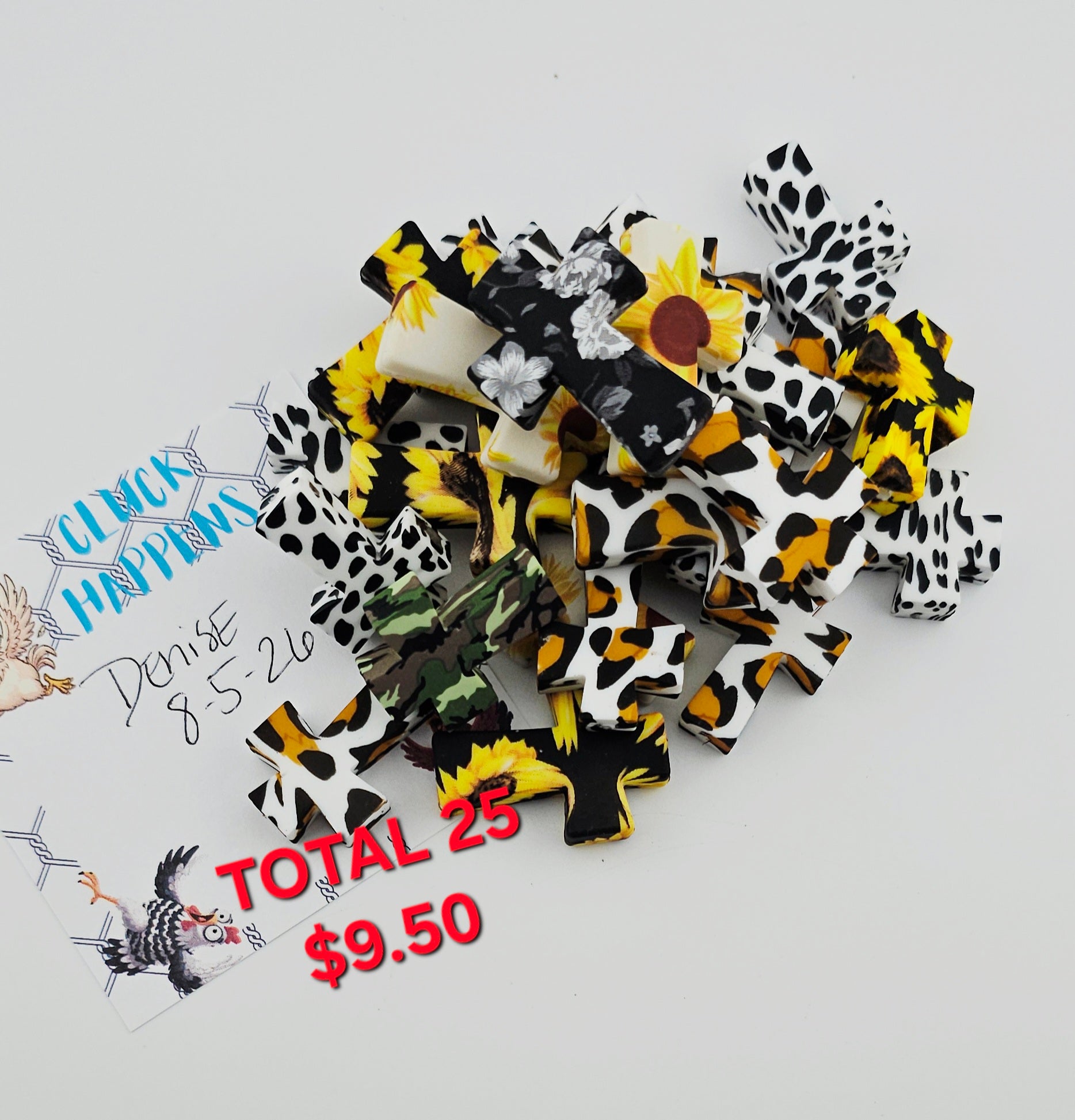 Printed Cross Focal Mix 25 CT