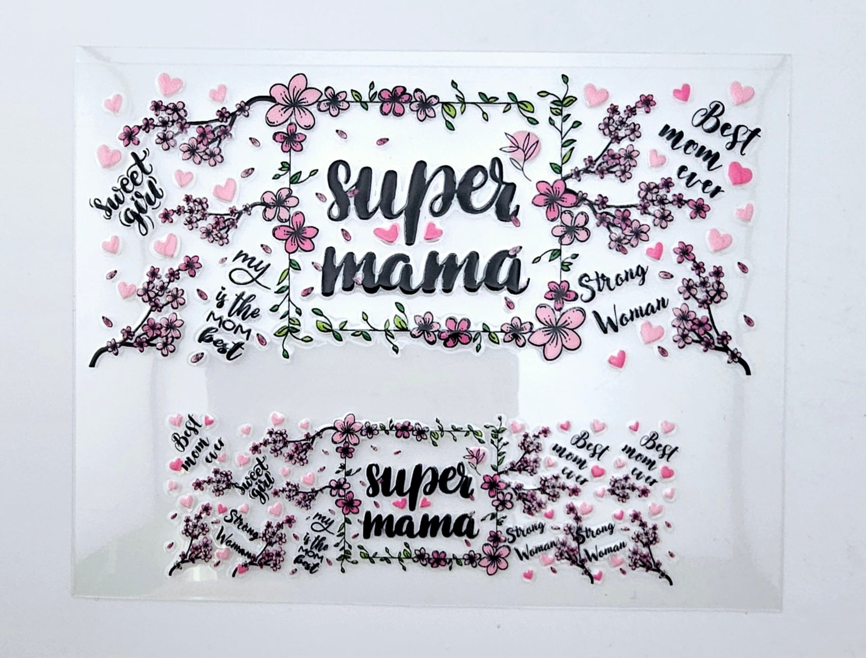 Mini Tumbler Wrap UV DTF Super Mama 9