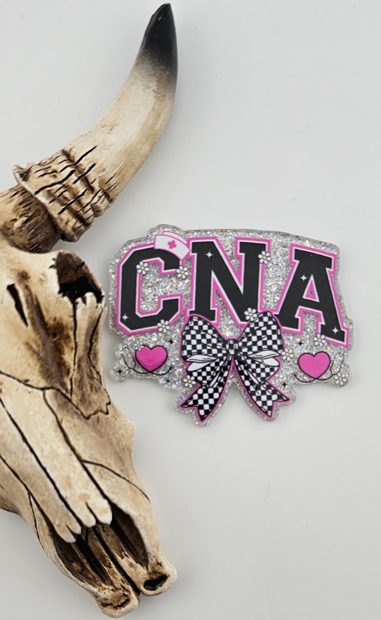 Flatback CNA Checkered Bow 532