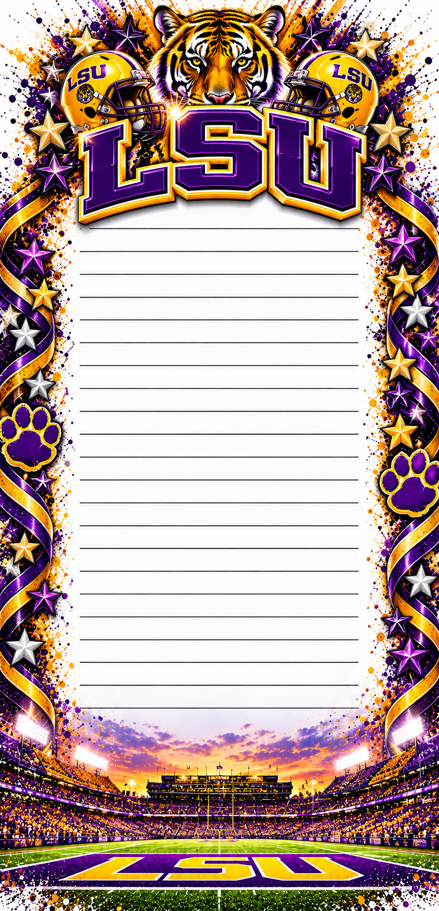 LSU Football Notepad