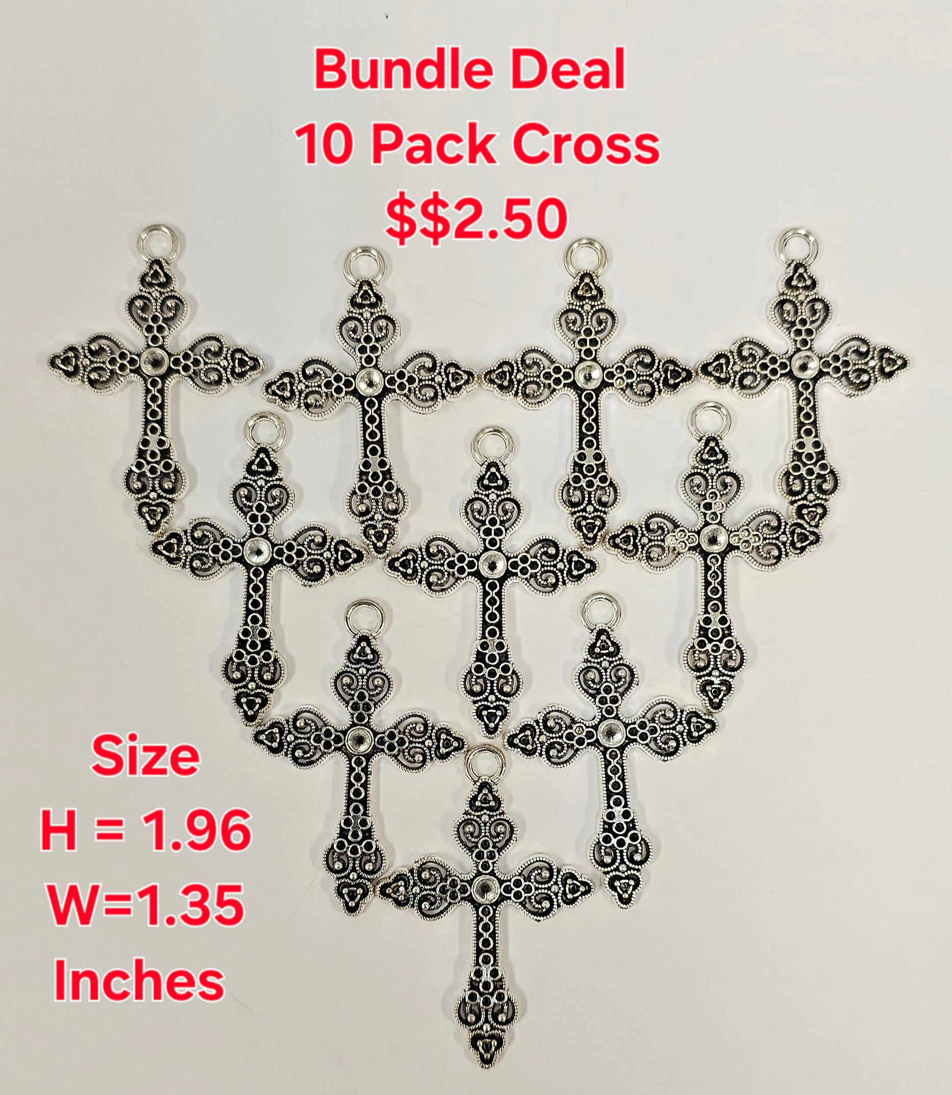 Bundle Deal 10 Cross Charms