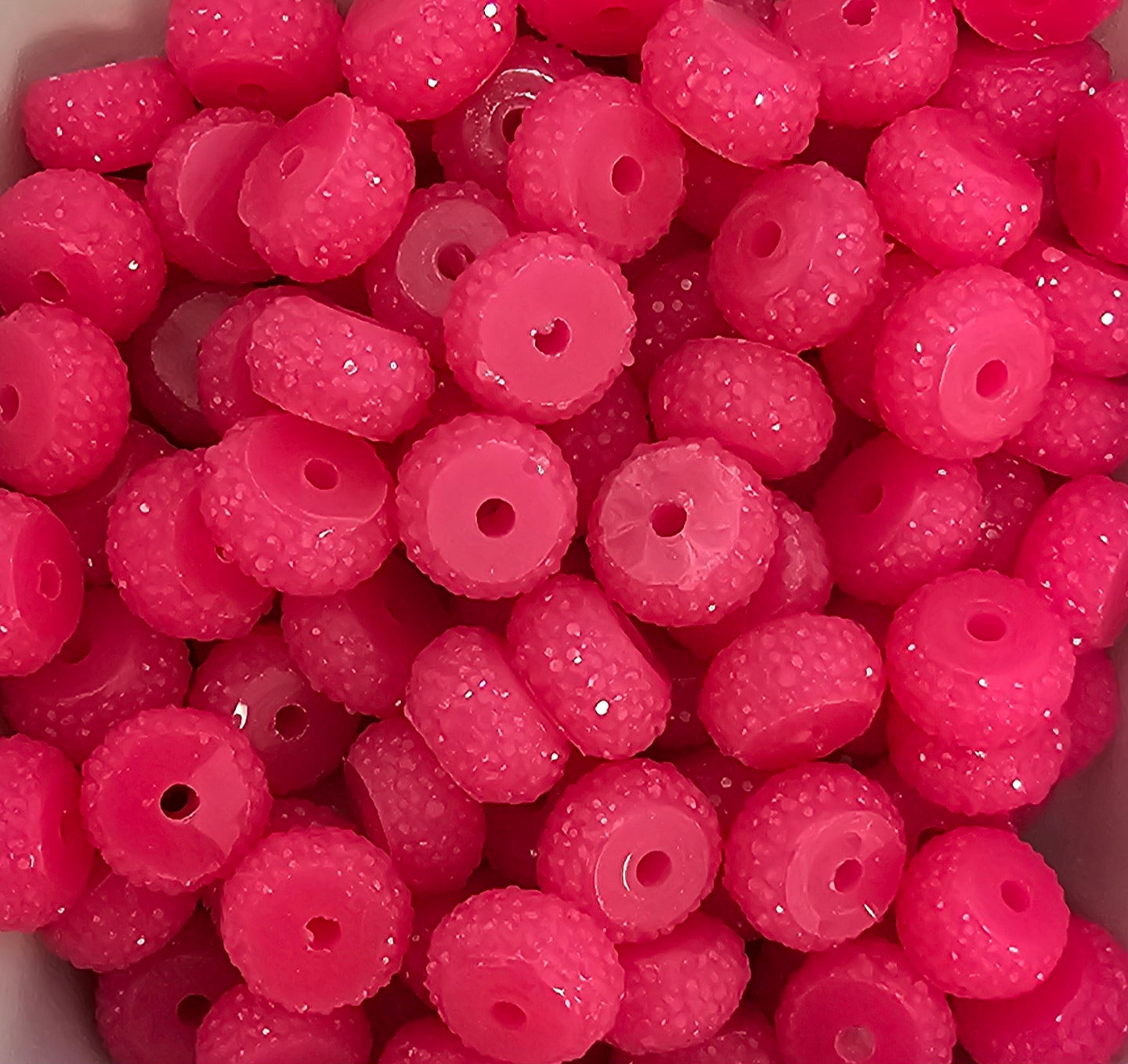Resin Rhinestone Spacer 12mm Fuchsia #9