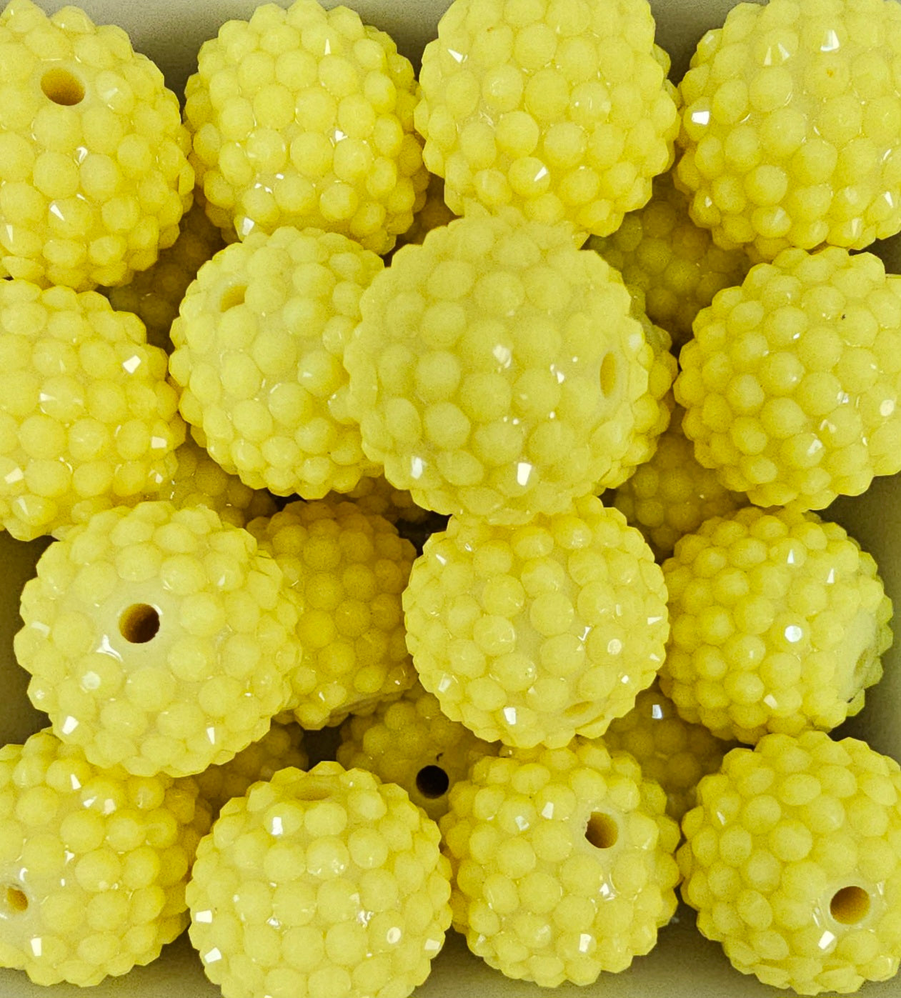 Rhinestone 20mm Yellow Jelly Acrylic