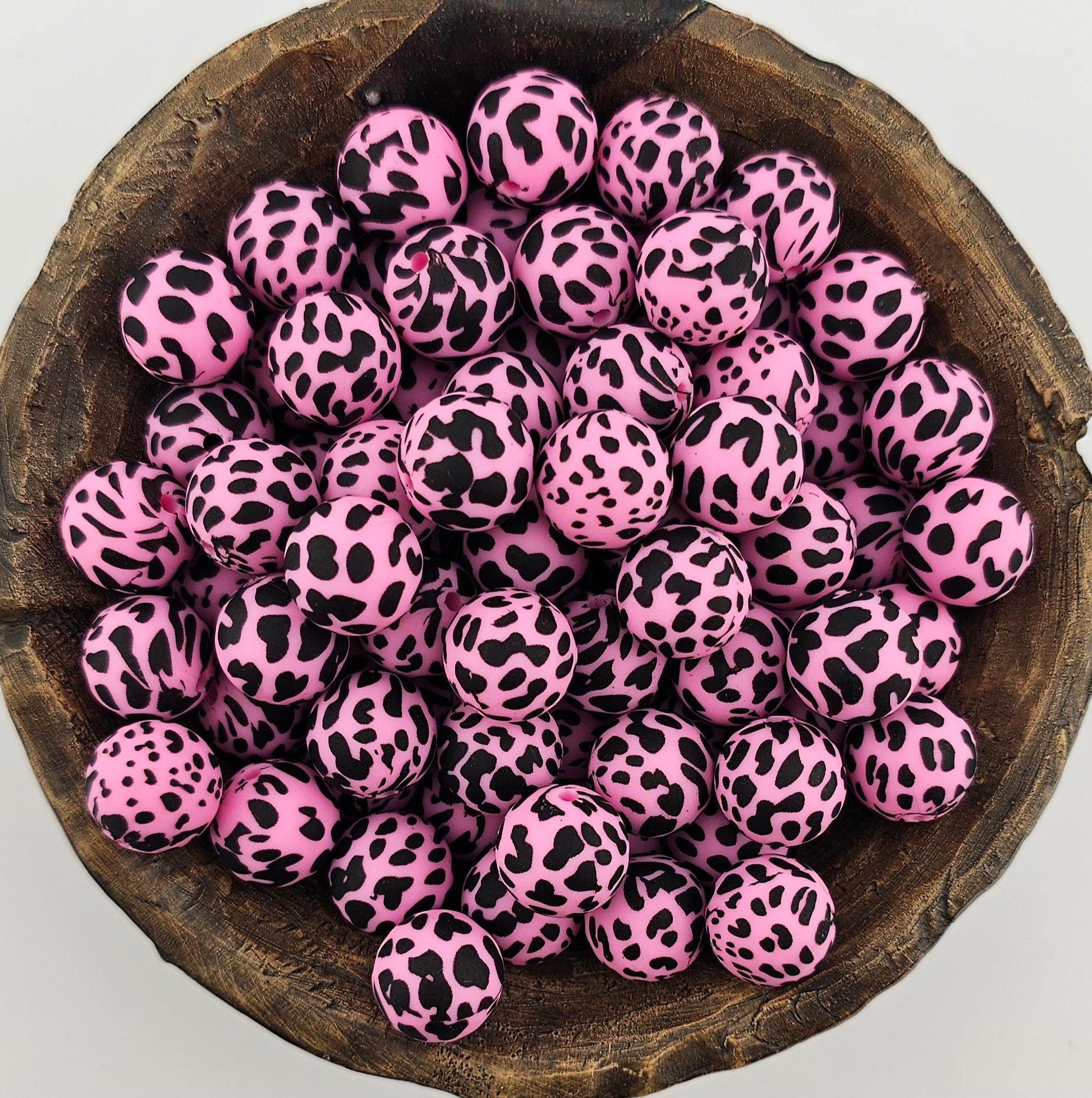 Bright Pink/Black Cow Print