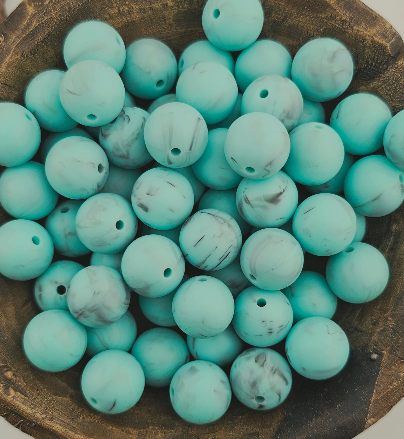 Turquoise Swirl Print