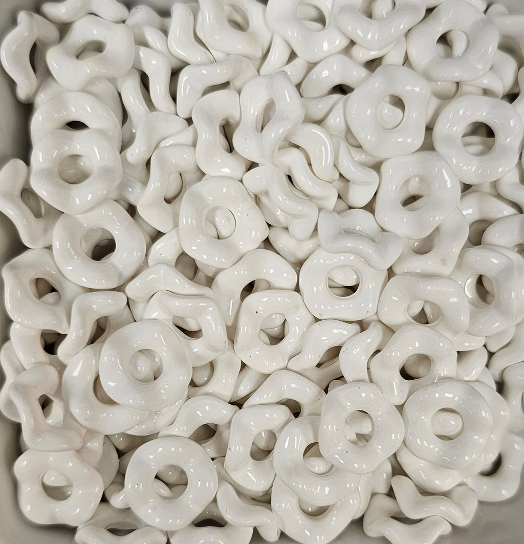 Wavey Acrylic Spacers 12mm (10ct) Large Hole