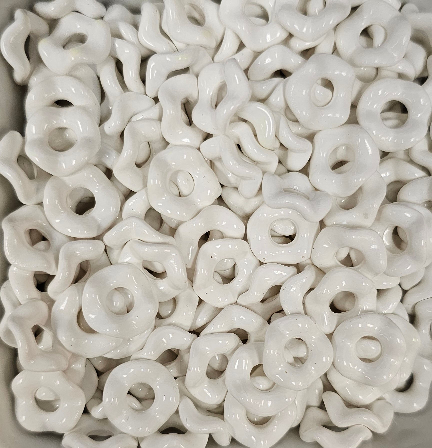 Wavey Acrylic Spacers 12mm (10ct) Large Hole