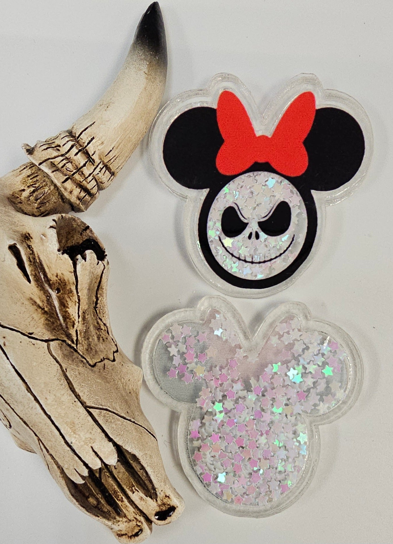 Flatback Glitter Shaker Stitch Face Ears GS 101
