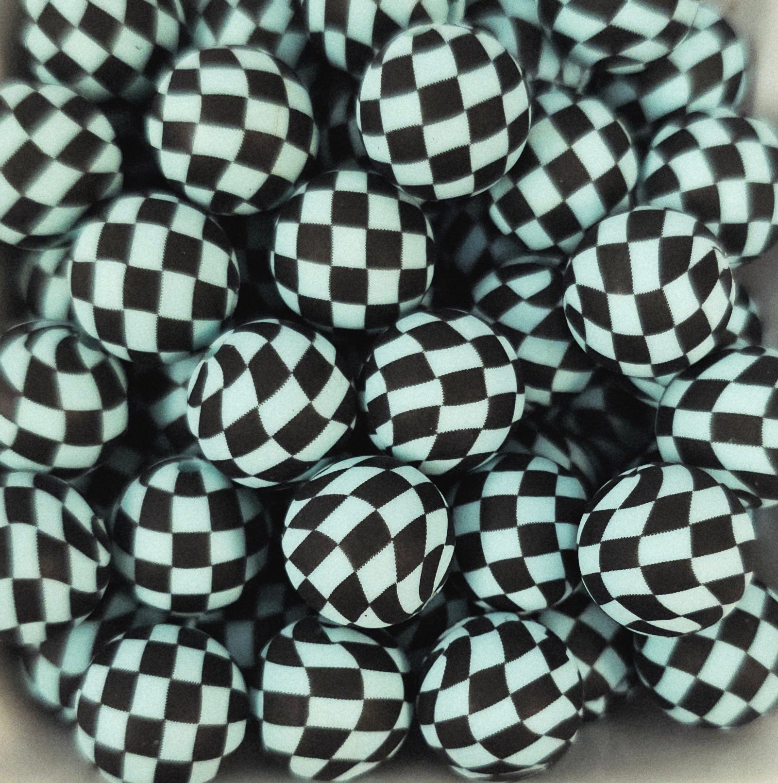 #46 Aruba Blue Checkered 15mm Print