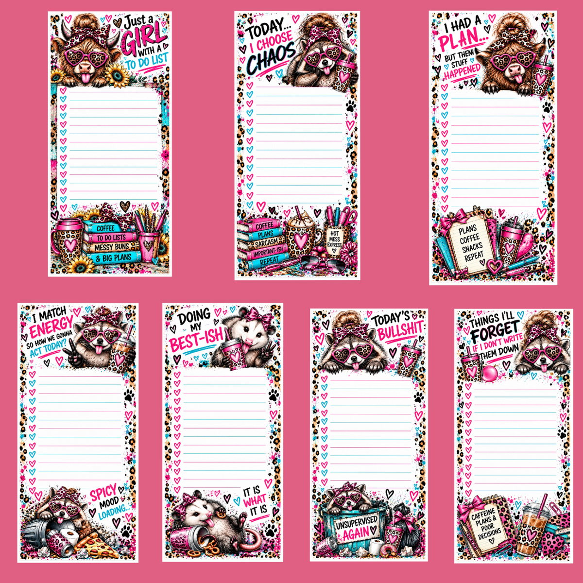 Sassy Trashy Collection Notepad