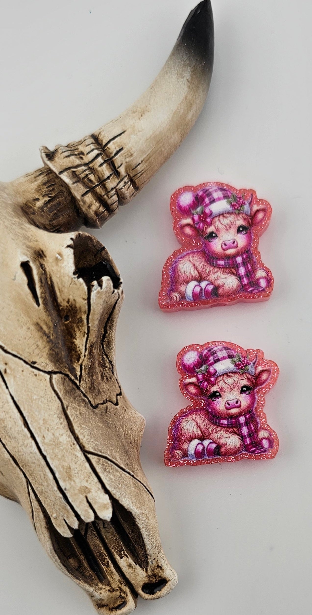 Acrylic Pretty Pink Highland Cow Focal - AF120