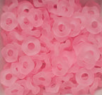 Wavey Frosted  Acrylic Spacers 12mm (10ct) Large Hole