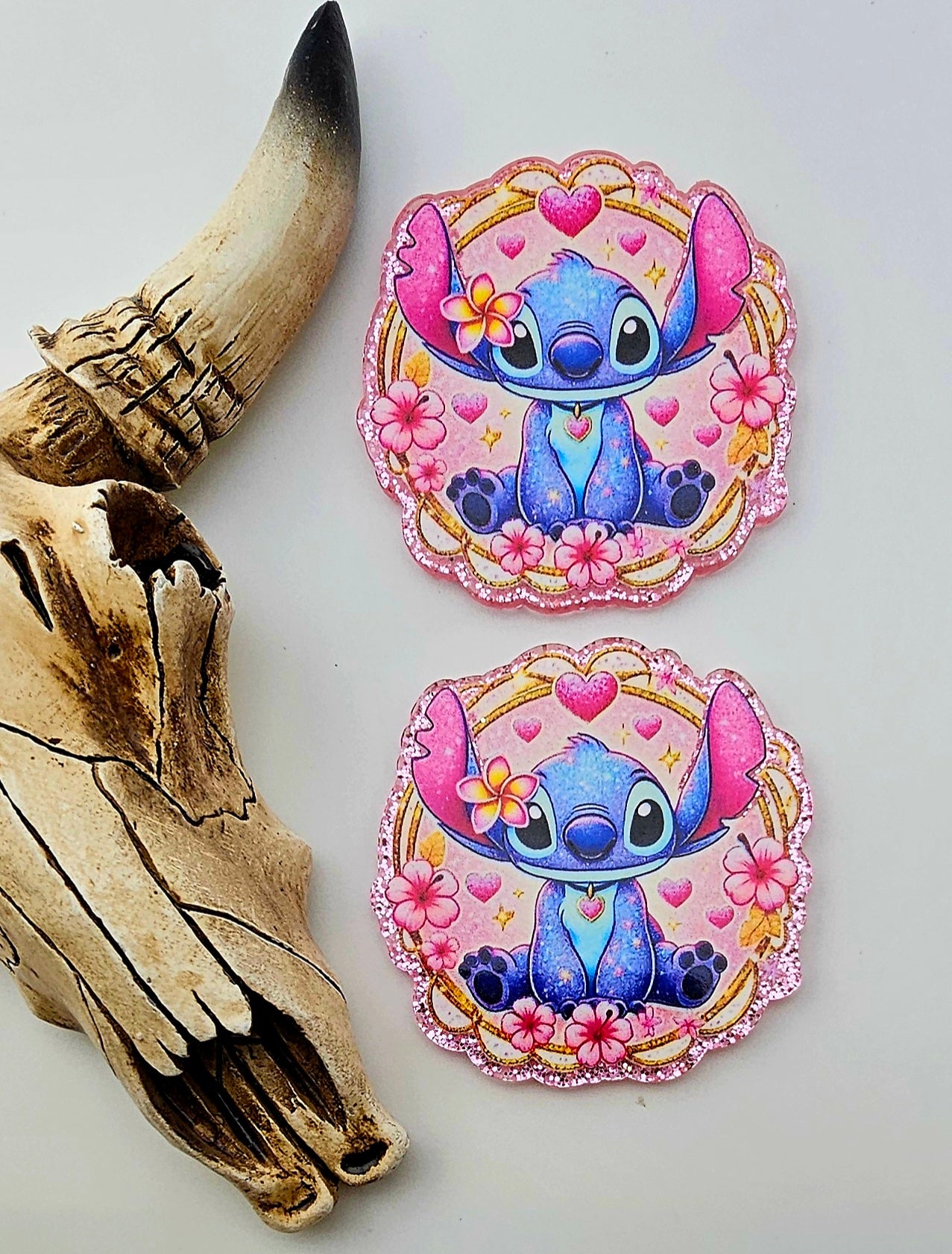 Flatback Little Blue Monster with Flowers 201