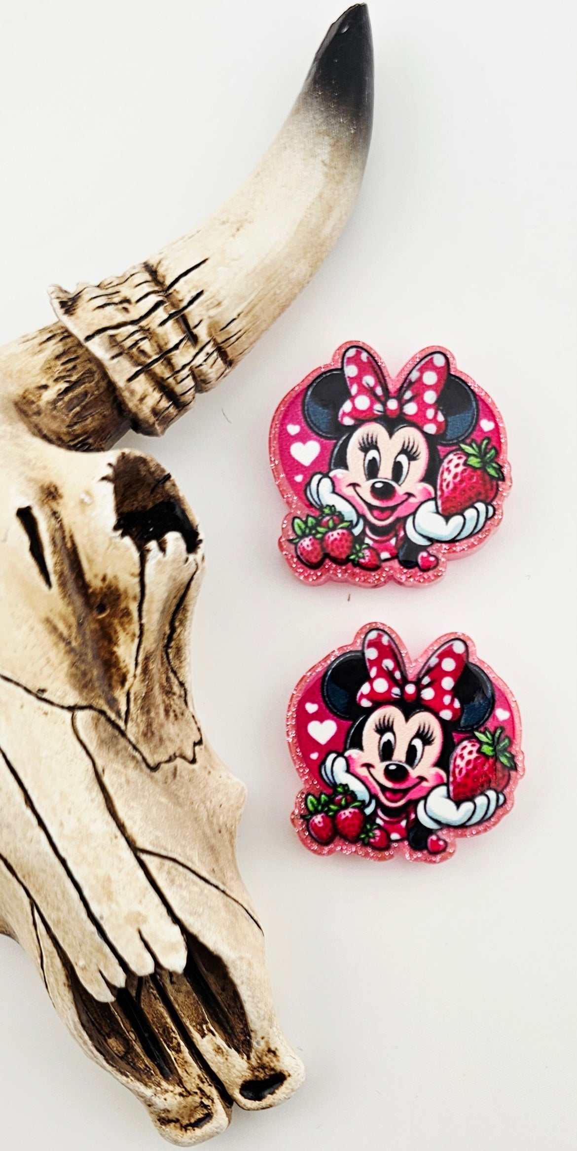 Acrylic Strawberry Girl with Mouse Ears Focal - AF101